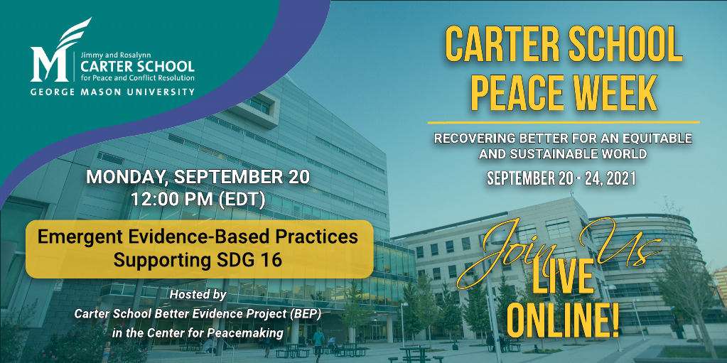 Carter School Peace Week flyer, September 22